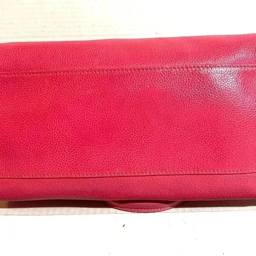 Longchamp pink leather satchel handbag